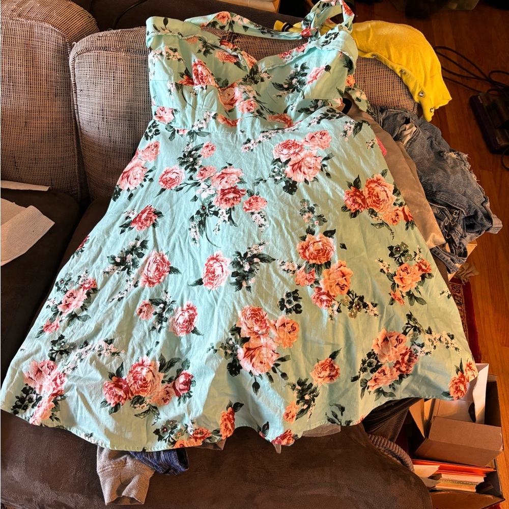 Hot Topic Halter Dress with Pockets